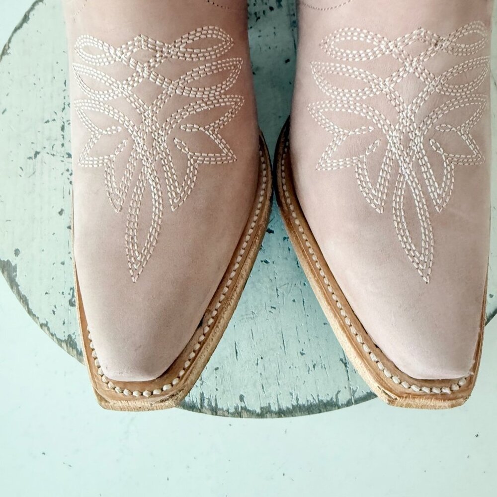 Lane Boots Gallatin Womens Cowboy Bootie Pink Western Short Boots Snip Toe 9.5 - Picture 6 of 12